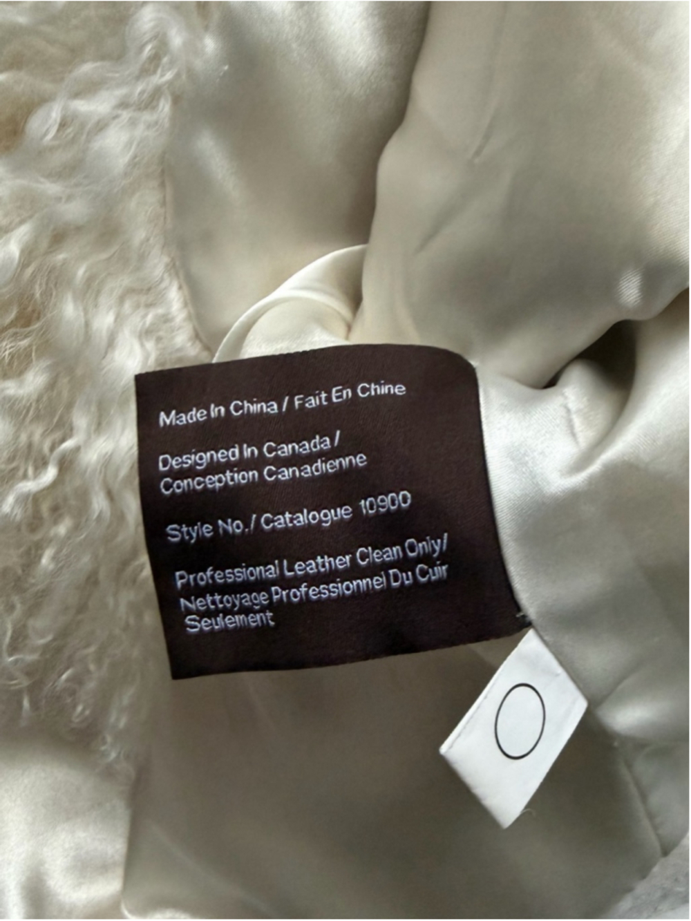 Danier Fur Mongolian lamb 100% authentic vest Ivory Real Shearling Curly - Picture 7 of 12